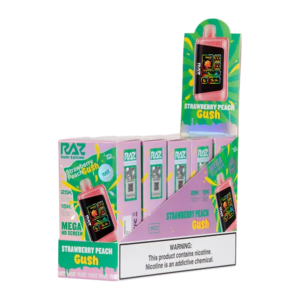 BUY 1 GET 1 FREE Strawberry Peach Gush RAZ LTX 25000 GUSH EDITION | Vape Amazon India RAZ