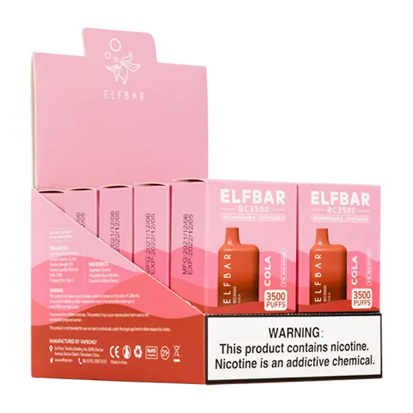 BUY 1 GET 1 FREE Cola Elf Bar 3500 | Vape Amazon India EBDESIGN