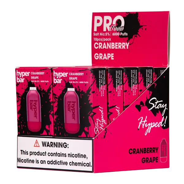 BUY 1 GET 1 FREE Cranberry Grape Hyper Bar Pro 6000 | Vape Amazon India Hyper Bar