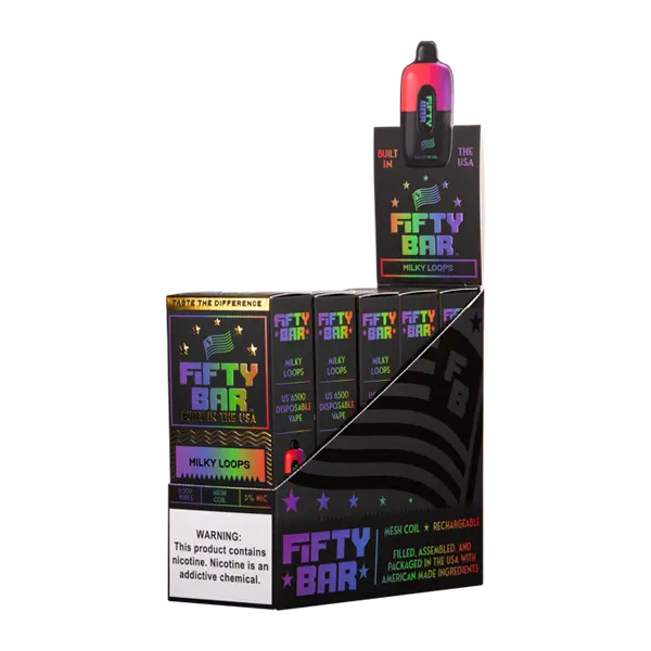 BUY 1 GET 1 FREE Milky Loops Fifty Bar | Vape Amazon India Beard Vape Co