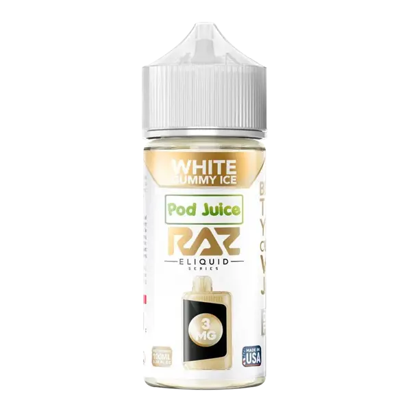 BUY 1 GET 1 FREE White Gummy RAZ X Pod Juice 100ml | Vape Amazon India