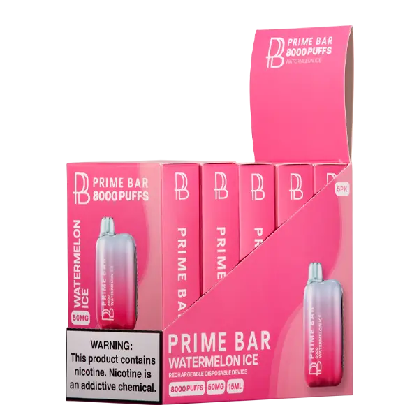 BUY 1 GET 1 FREE Watermelon Ice Prime Bar 8000 | Vape Amazon India Prime Bar