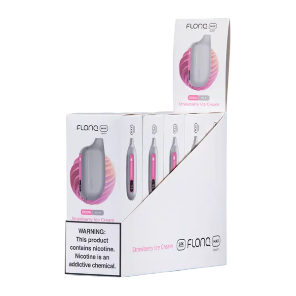BUY 1 GET 1 FREE Strawberry Ice Cream FLONQ Max Smart | Vape Amazon India Flonq