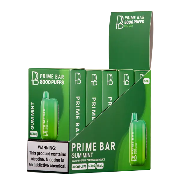 BUY 1 GET 1 FREE Gum Mint Prime Bar 8000 | Vape Amazon India Prime Bar