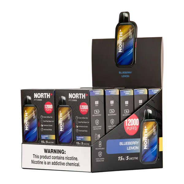 BUY 1 GET 1 FREE Blueberry Lemon North FT12000 | Vape Amazon India North
