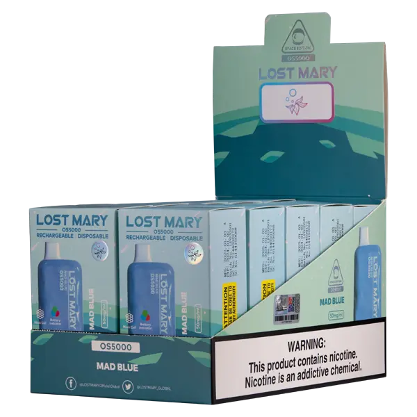BUY 1 GET 1 FREE Mad Blue Lost Mary OS5000 | Vape Amazon India Lost Mary