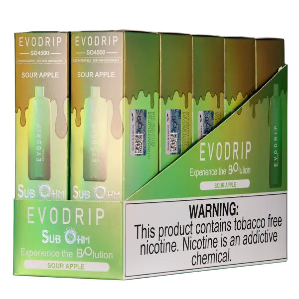 BUY 1 GET 1 FREE Sour Apple EVODRIP SO4500 | Vape Amazon India EVODRIP