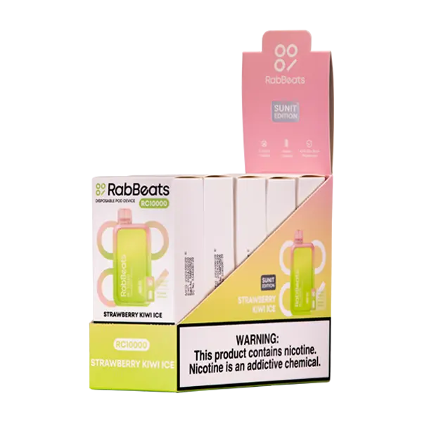 BUY 1 GET 1 FREE Strawberry Kiwi Ice RabBeats RC10000 | Vape Amazon India RabBeats