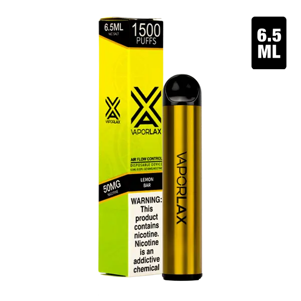 BUY 1 GET 1 FREE Lemon Bar VaporLax 1500 | Vape Amazon India VaporLax