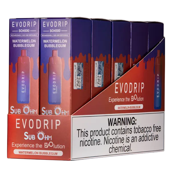 BUY 1 GET 1 FREE Watermelon Bubblegum EVODRIP SO4500 | Vape Amazon India EVODRIP