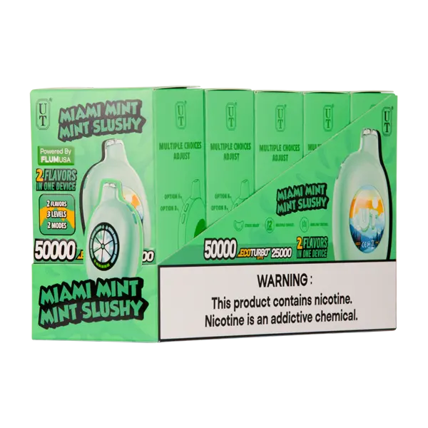 BUY 1 GET 1 FREE Miami Mint/Mint Slushy UT 50K | Vape Amazon India UT Bar