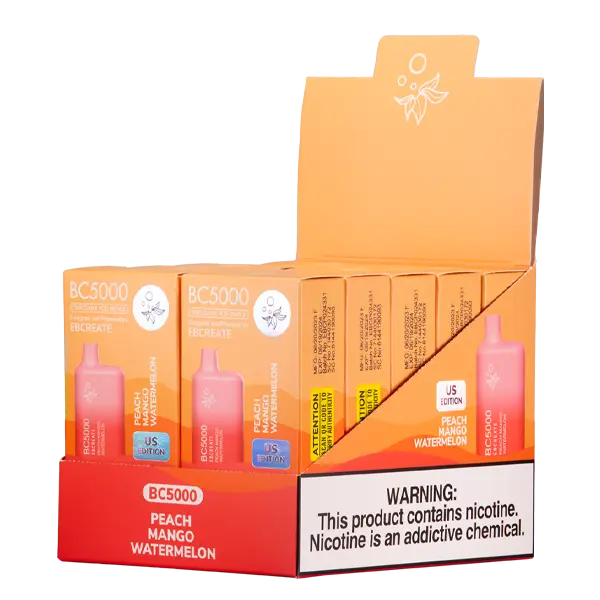 BUY 1 GET 1 FREE Peach Mango Watermelon BC5000 | Vape Amazon India EBCREATE