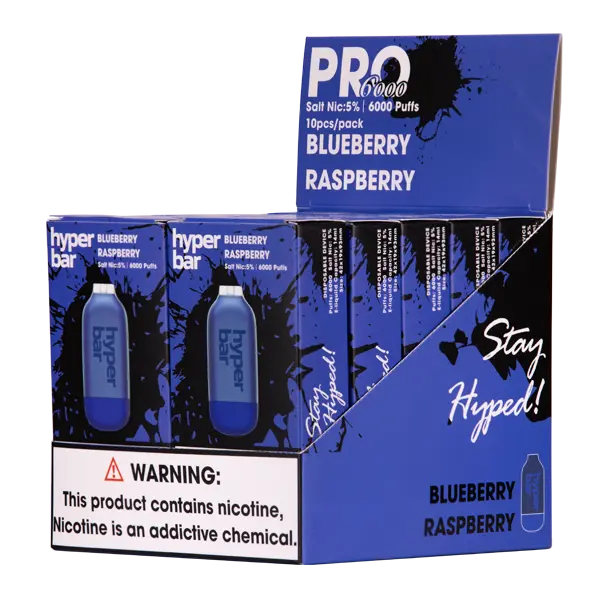 BUY 1 GET 1 FREE Blueberry Raspberry Hyper Bar Pro 6000 | Vape Amazon India Hyper Bar