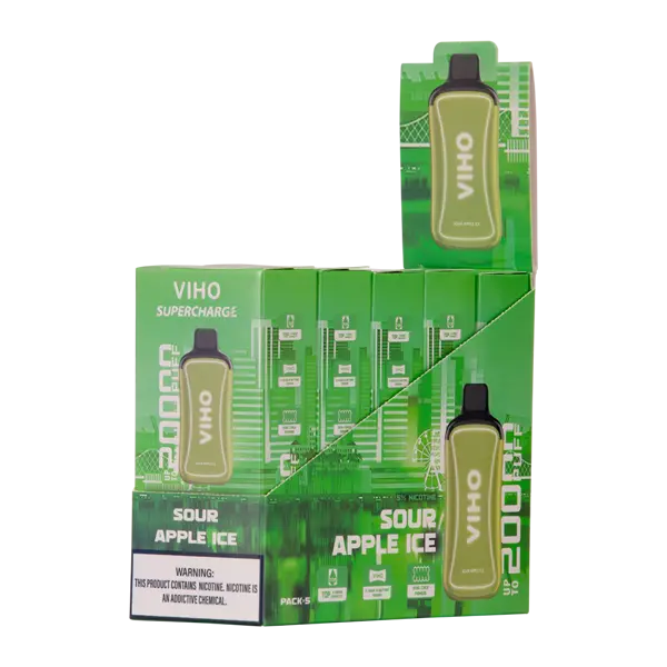 BUY 1 GET 1 FREE Sour Apple Ice Viho Supercharge | Vape Amazon India Viho