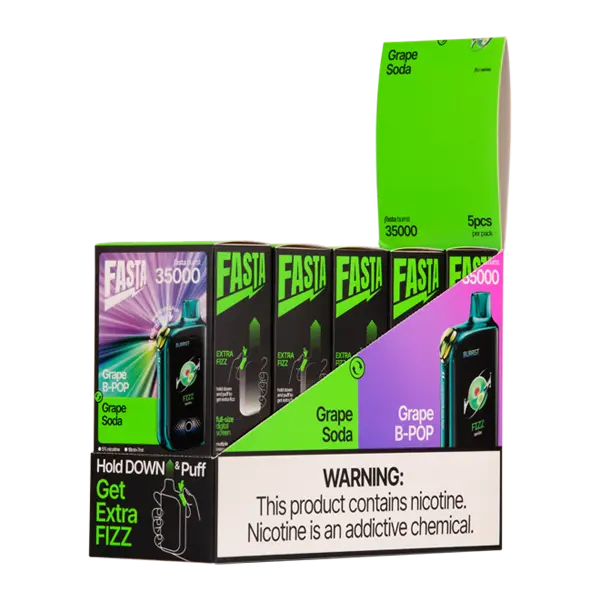 BUY 1 GET 1 FREE Grape B-Pop / Grape Soda FASTA Burrst 35000 | Vape Amazon India FASTA