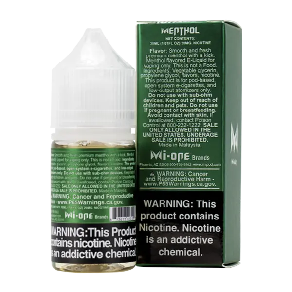 BUY 1 GET 1 FREE Menthol Mi-Salt | Vape Amazon India Mi-Salt